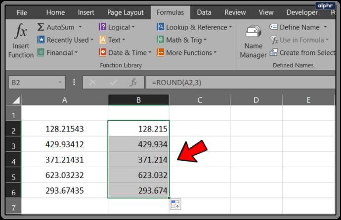 كيفية تحريك المنازل العشرية في Excel