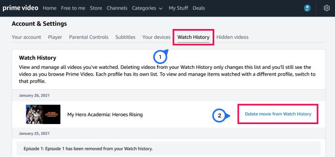 Cara Mengalih Keluar Sejarah Dan Senarai Tontonan Anda Dari Video Amazon Prime