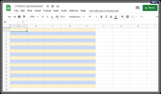 Comment sélectionner des lignes alternées dans Google Sheets