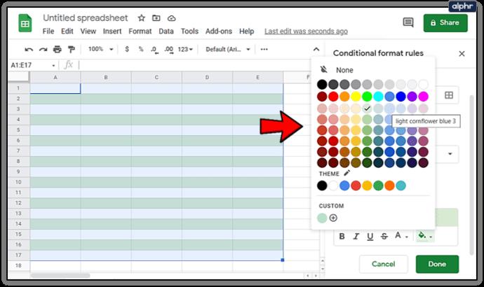 Comment sélectionner des lignes alternées dans Google Sheets