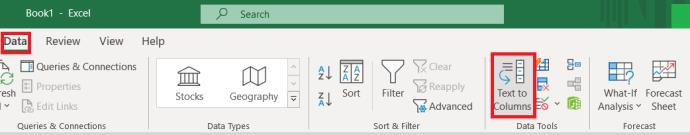 كيفية فصل الاسم الأول والأخير في Excel