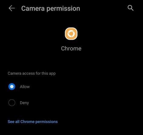 Comment autoriser l'accès de Chrome à votre appareil photo