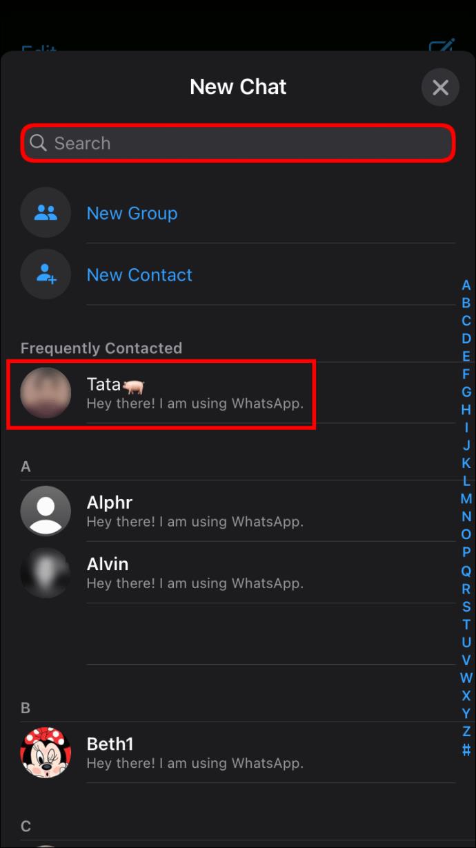 Comment trouver des contacts sur WhatsApp