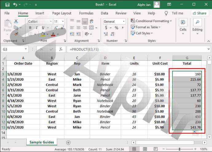 Comment copier une formule dans Excel