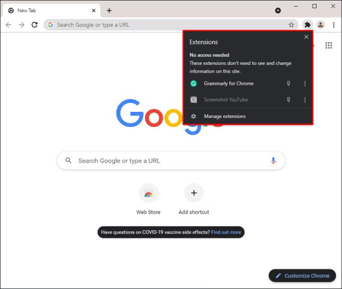 Comment épingler des extensions à la barre dans Chrome