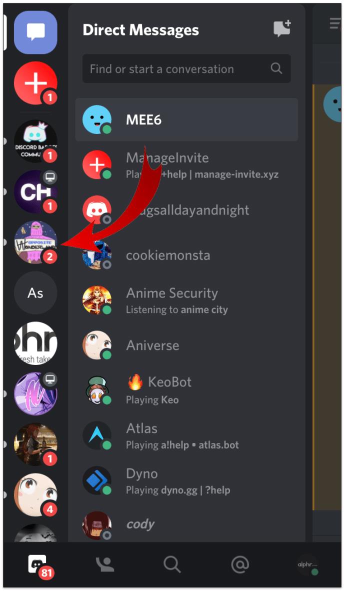 Как покинуть сервер Discord