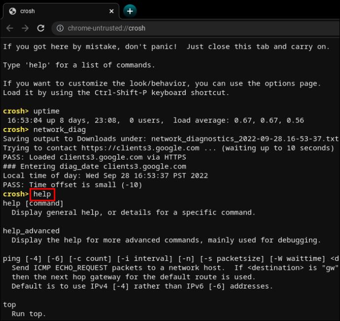CROSH Commands – A Guide For Your Chromebook