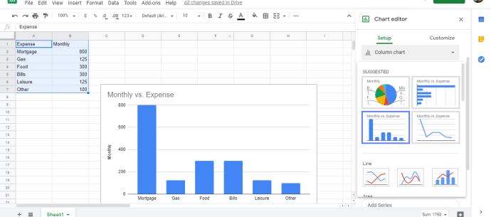 How To Add A Chart And Edit The Legend In Google Sheets