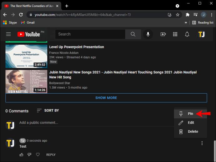How To Pin A Comment On YouTube
