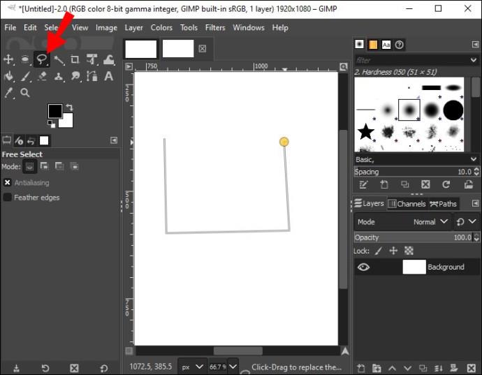 Comment découper une sélection dans Gimp