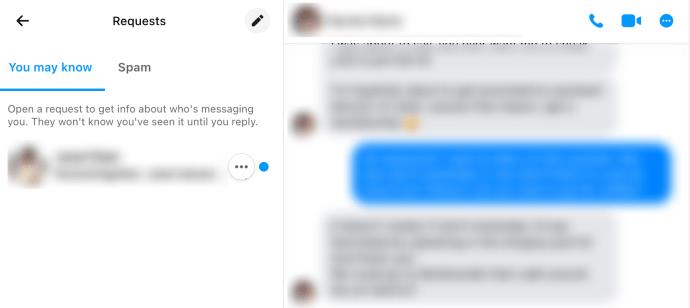 Comment afficher les demandes de message sur Facebook Messenger