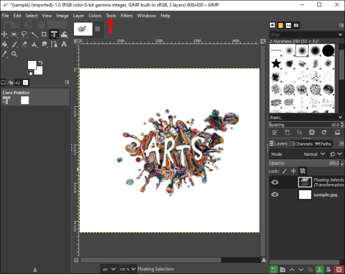 Comment recadrer une image dans GIMP