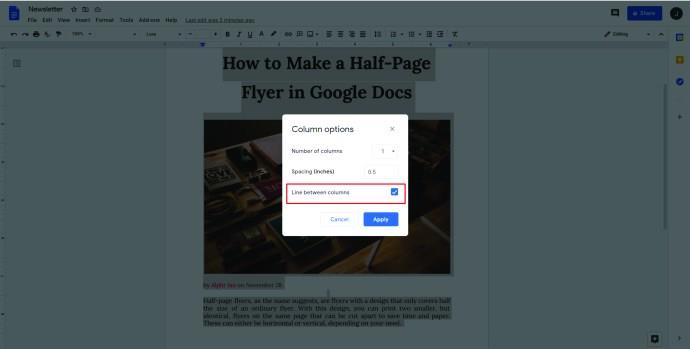 Comment créer un dépliant dans Google Docs