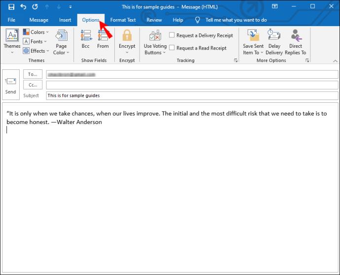 كيفية جدولة بريد إلكتروني في Outlook