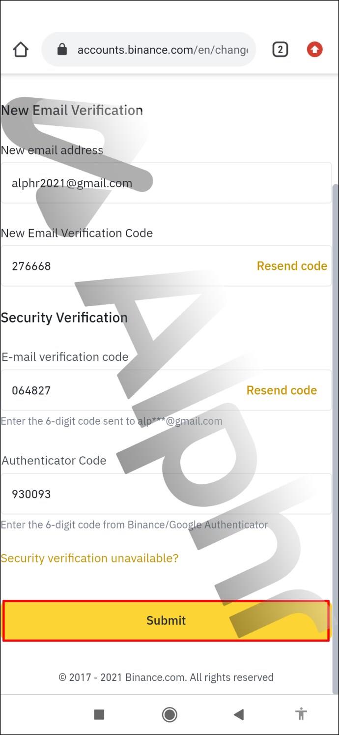Como alterar seu endereço de e-mail na Binance