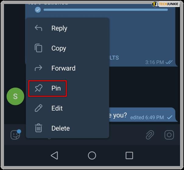 How To Pin And Manage Messages In Telegram