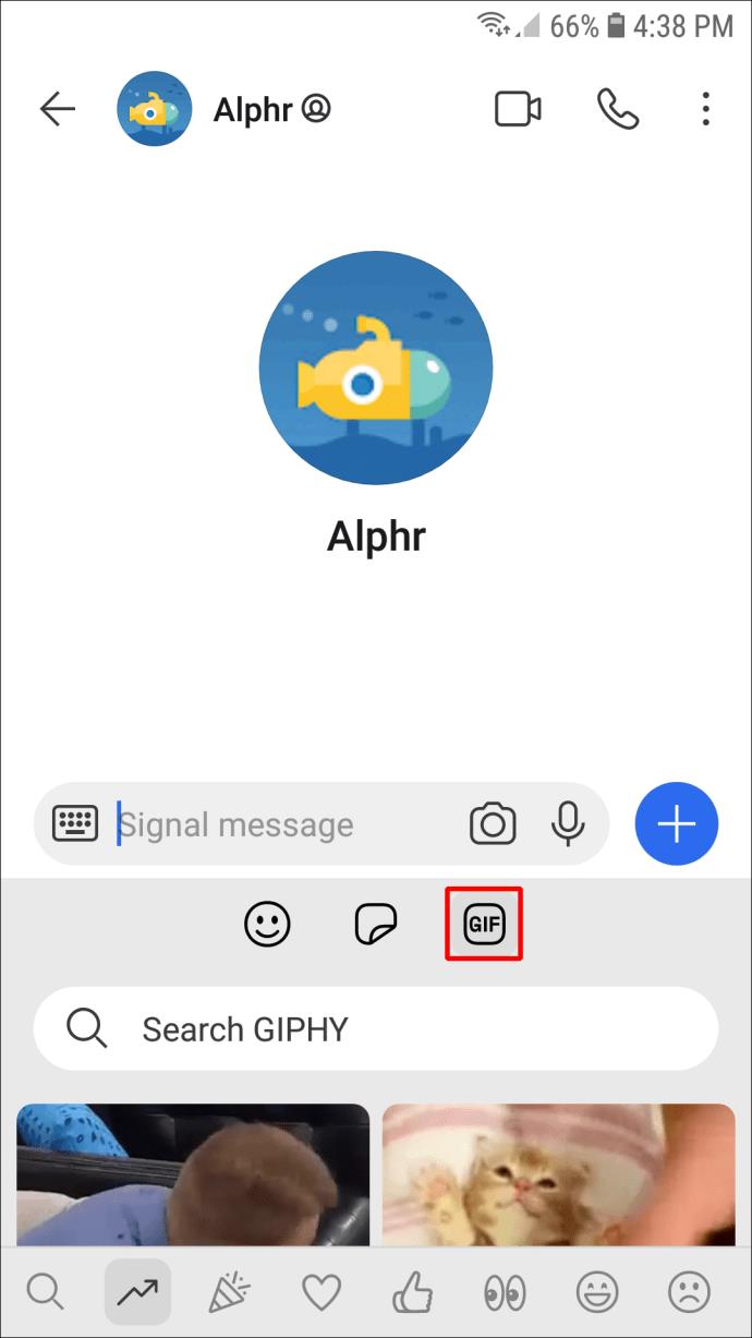 Comment utiliser les GIF dans Signal