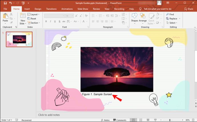 كيف تستشهد صورة في PowerPoint