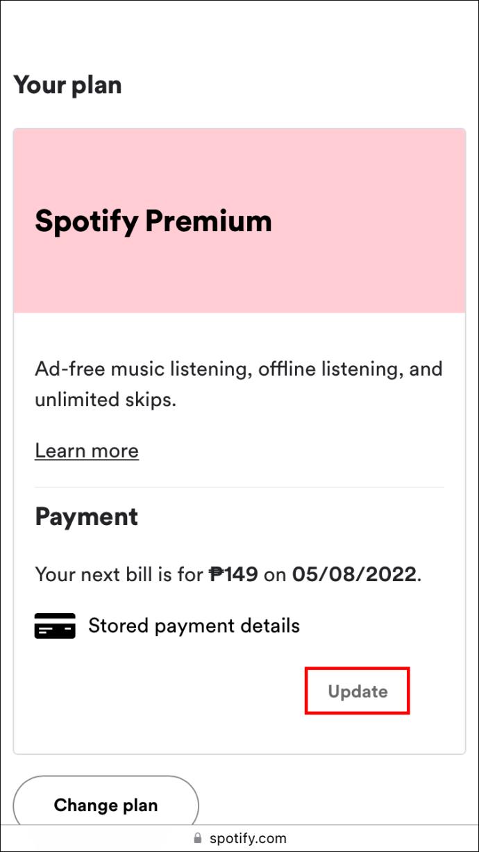 Comment changer le mode de paiement dans Spotify