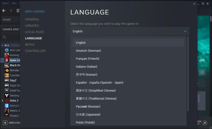 How To Change The Language In Apex Legends