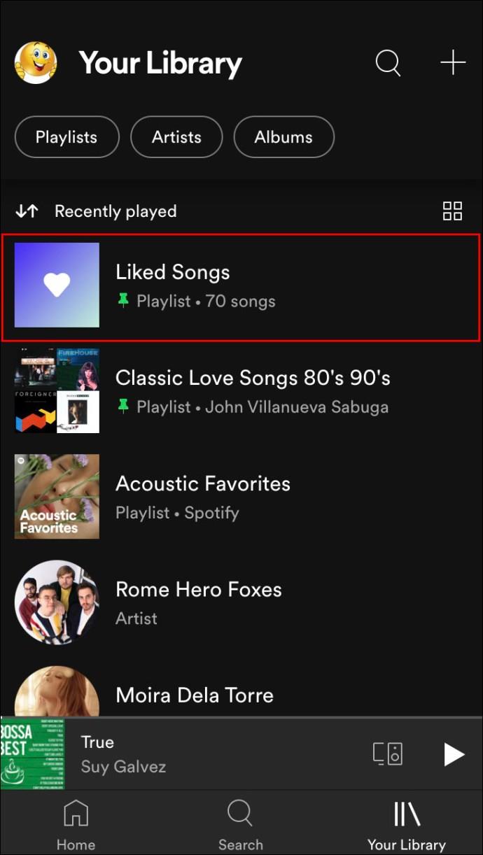 Comment supprimer des chansons aimées dans l'application Spotify