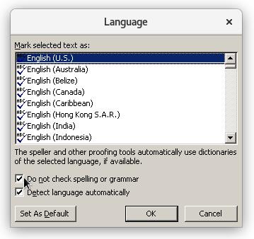 Comment empêcher Microsoft Word de changer la langue du correcteur orthographique
