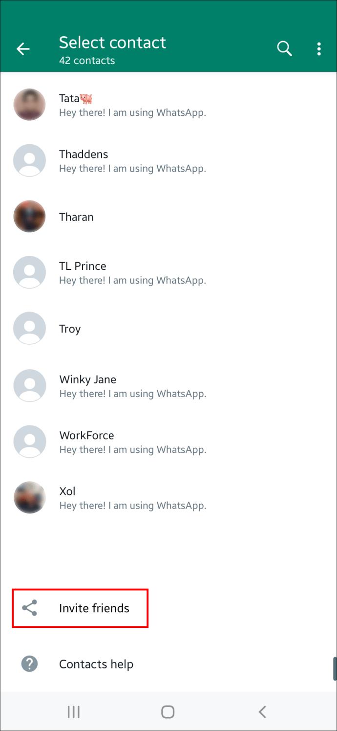 Comment trouver des contacts sur WhatsApp