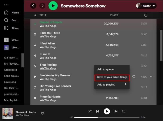 Como curtir todas as músicas em uma lista de reprodução do Spotify