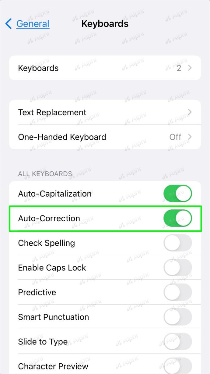 Como desativar a correção automática em um iPhone