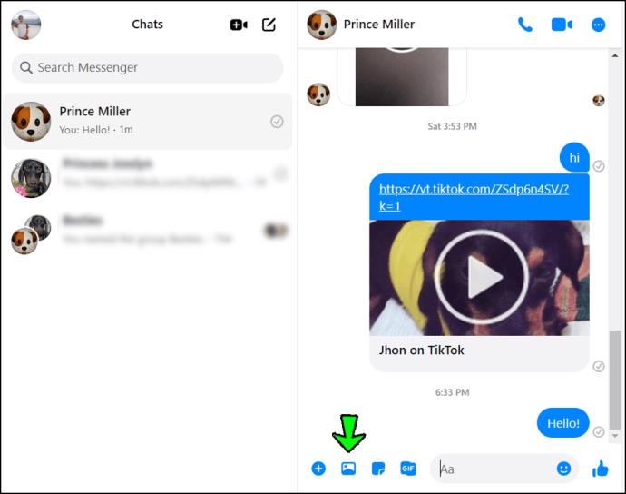 Comment envoyer des pièces jointes dans Facebook Messenger