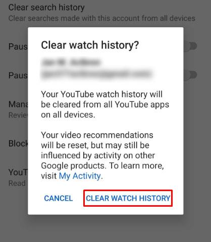 Cómo borrar el historial de reproducción de YouTube