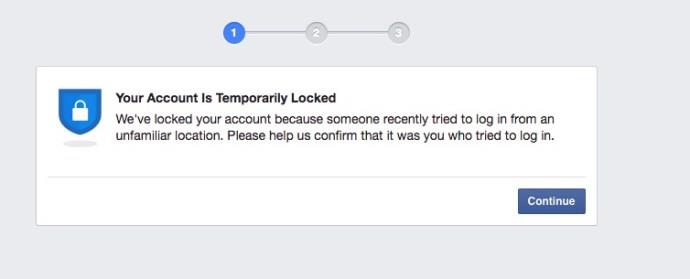 Como consertar uma conta do Facebook temporariamente bloqueada