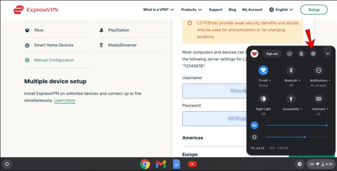 Como usar uma VPN em um Chromebook