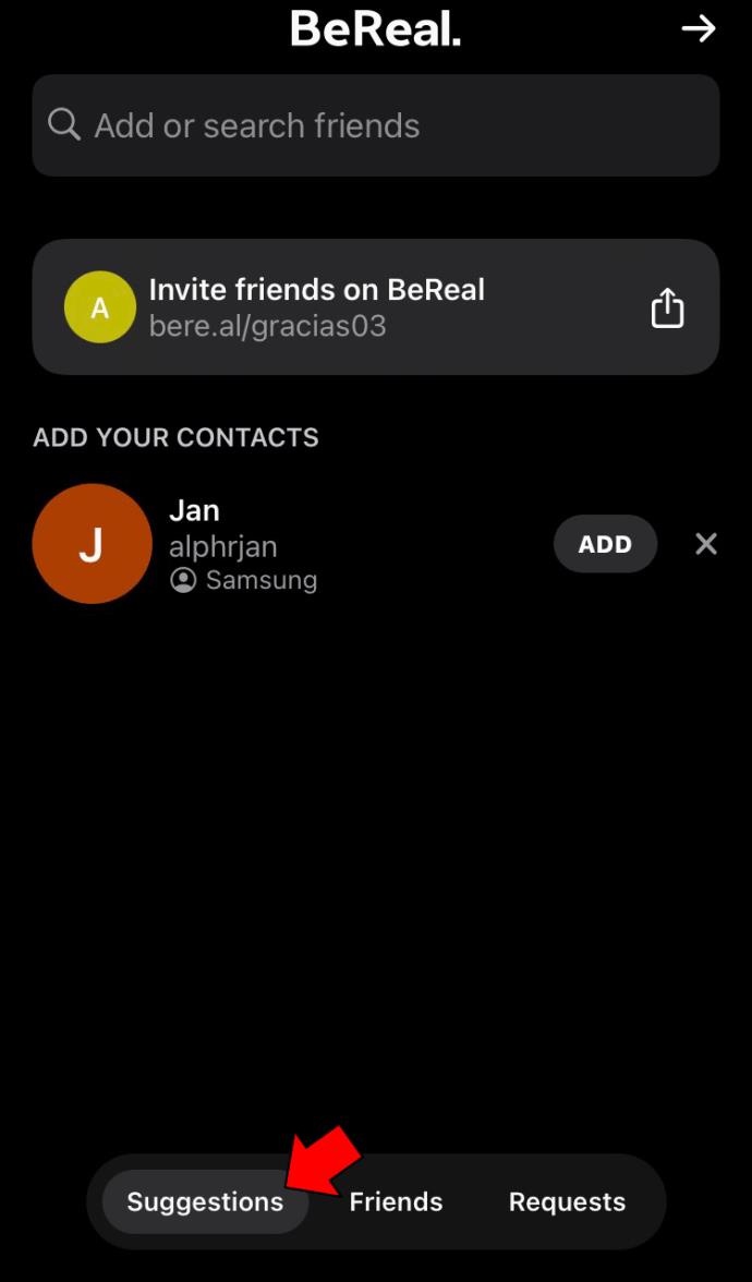 Como adicionar amigos no BeReal