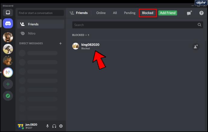 Comment bloquer ou débloquer quelqu'un sur Discord