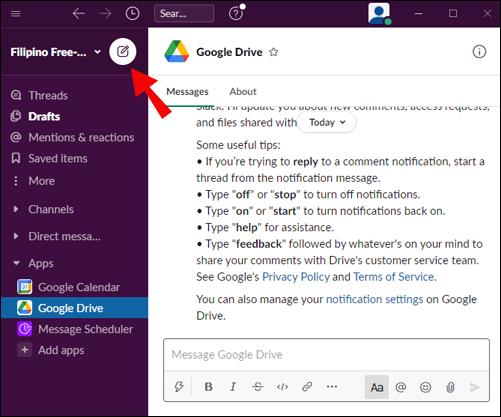 Comment connecter Google Drive à Slack