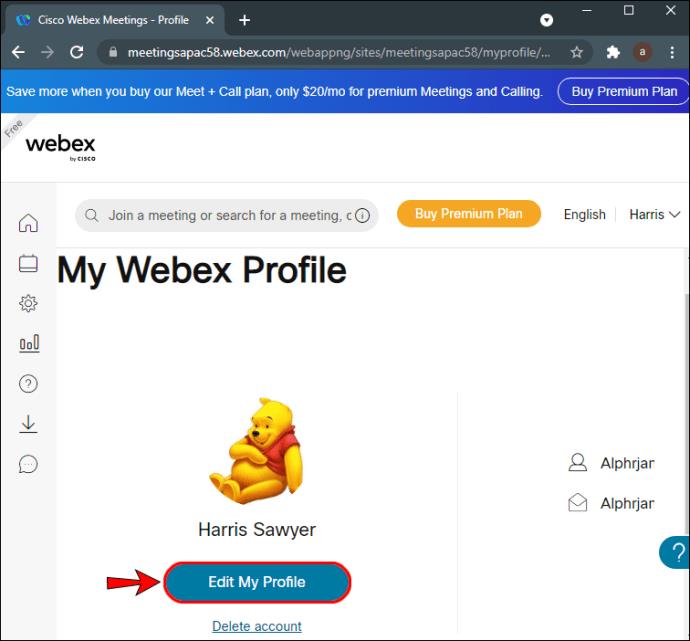 Como alterar seu nome de exibição no Webex