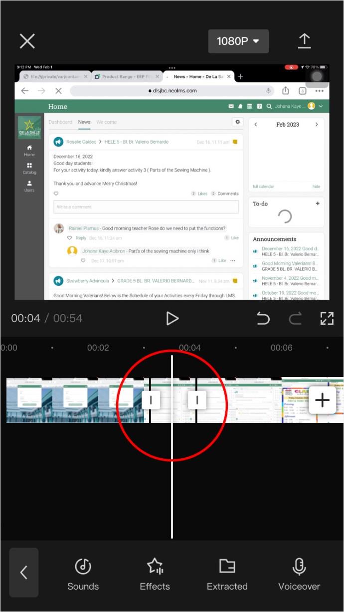 Comment supprimer une scission dans CapCut