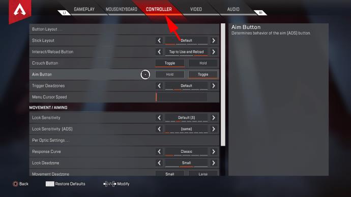 How To Turn Off Toggle Aim In Apex Legends