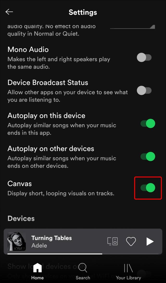 How To Turn On Or Off Canvas In Spotify