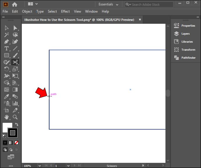 How To Use The Scissors Tool In Illustrator