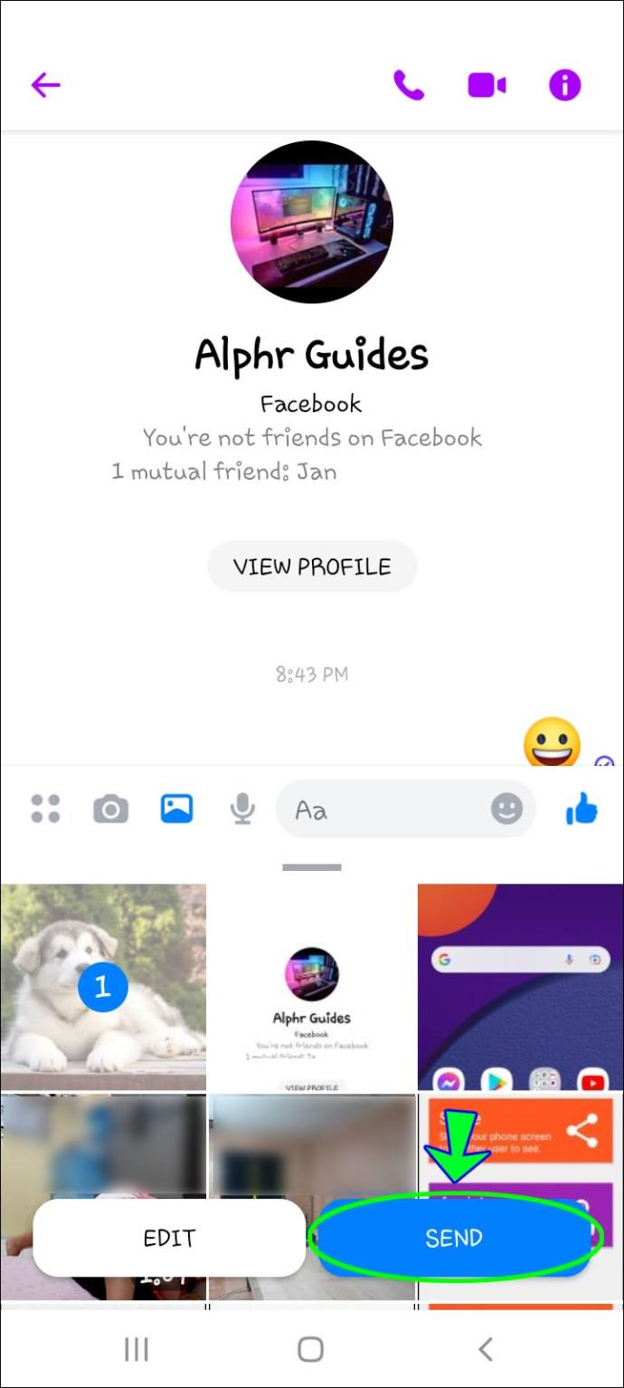 Comment envoyer des pièces jointes dans Facebook Messenger