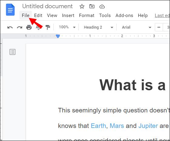 Comment supprimer un en-tête de Google Docs