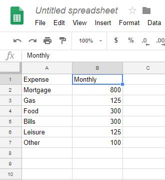 So fügen Sie ein Diagramm hinzu und bearbeiten die Legende in Google Sheets