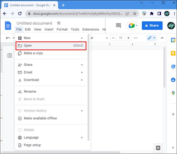 How To Open A DOCX File With Google Docs