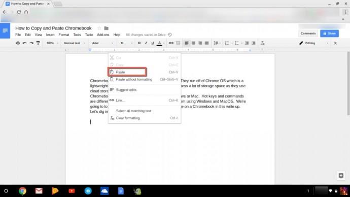 Comment copier et coller sur un Chromebook