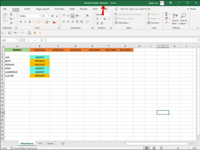 Comment supprimer les autorisations d'accès partagé pour quelqu'un dans un fichier Excel