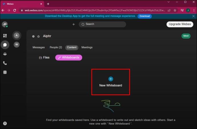 Comment utiliser le tableau blanc dans Webex