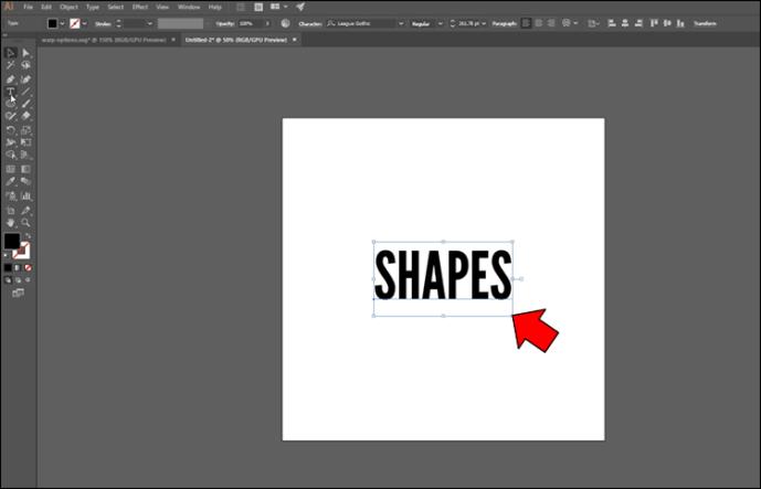 Comment faire du texte une forme dans Illustrator