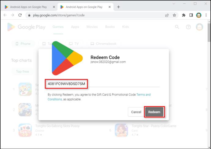 Google Play में कोड कैसे रिडीम करें